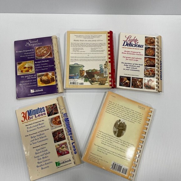 Lot of 5 Small Town, Community, Church, School Cookbooks, Desserts - Picture 3 of 8